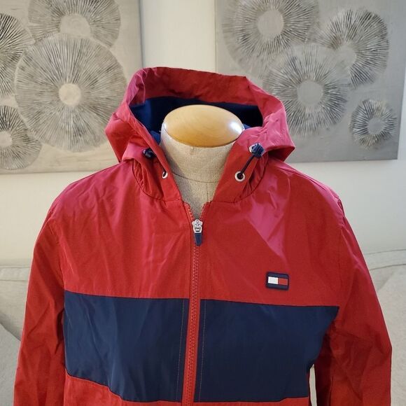 Tommy Hilfiger Sport Hooded Fleece Windbreaker Jacket size Medium - Picture 4 of 11
